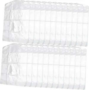 100pcs Plastic Clothing Cover Dry Cleaning Shop Clothes Cover Dustproof Bag