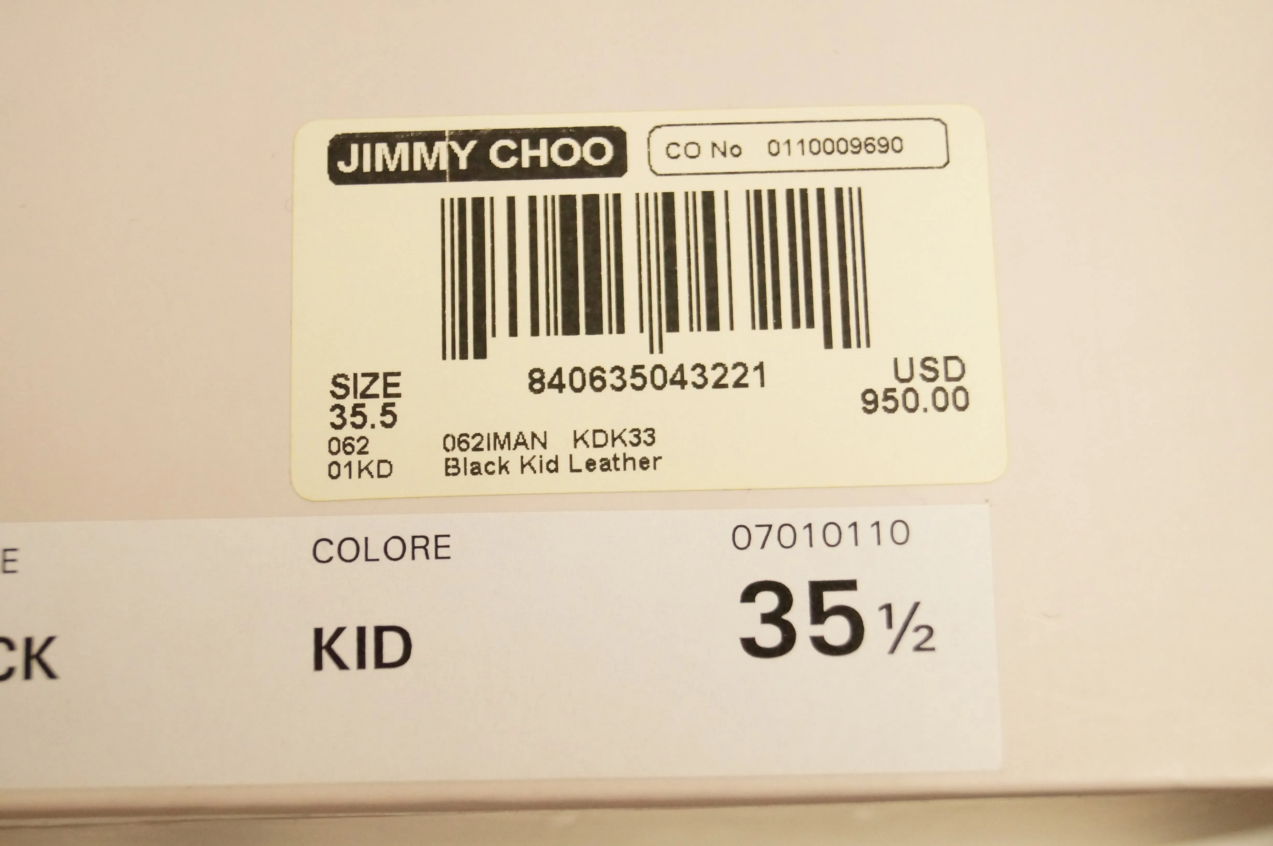 2006 Jimmy Choo Black Kid Leather Chain Boots