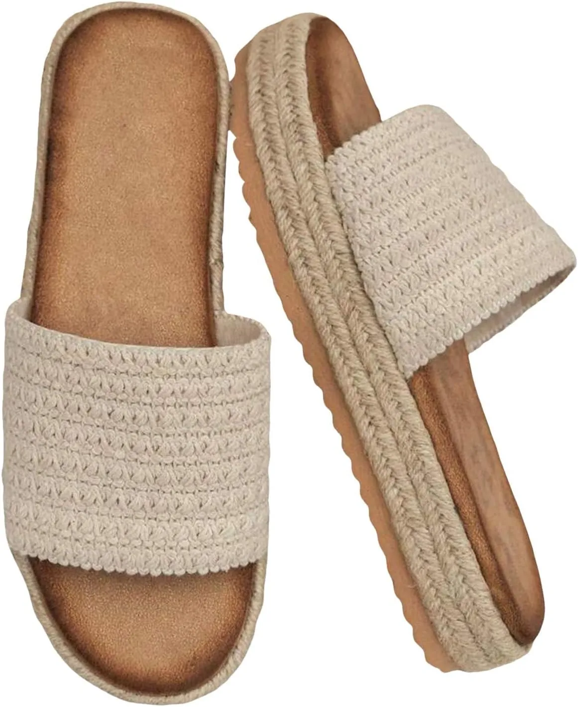 2025 Wedge Sandals for Women Comfortable Ladies Dress Height Increase Platform Espadrilles Slippers Fashion Breathable Open Toe Walking Footwear Summer Party Dance Vacation Casual Shoe