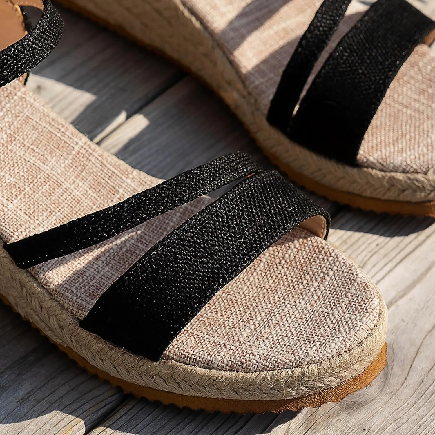 2025 Women Wedge Heel Sandals,Summer Espadrilles Platform Slides Adjustable Buckle Fashion Indoor Outdoor Slip-On Casual Shoe Breathable Comfortable Ladies Dress Dance Party Sandals