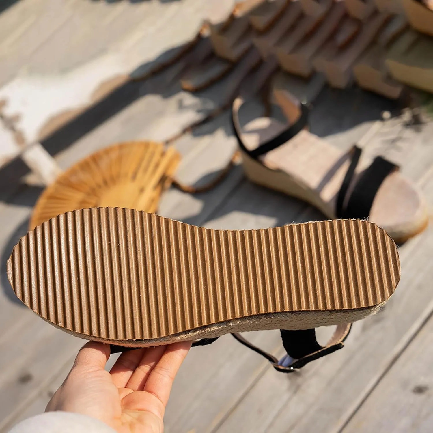 2025 Women Wedge Heel Sandals,Summer Espadrilles Platform Slides Adjustable Buckle Fashion Indoor Outdoor Slip-On Casual Shoe Breathable Comfortable Ladies Dress Dance Party Sandals