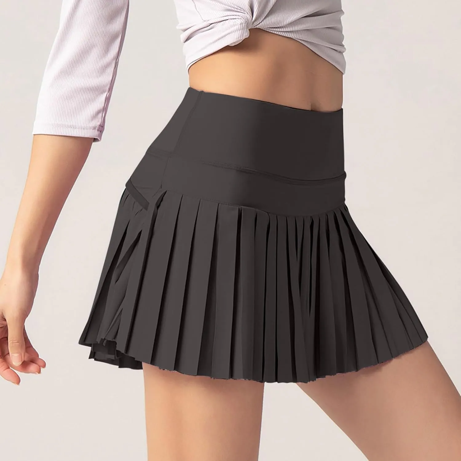 2025 Womens Pleated Tennis Skirts with Bulit-in-Shorts High Waisted Athletic Golf Skorts Skirts Outdoor Sports Shorts