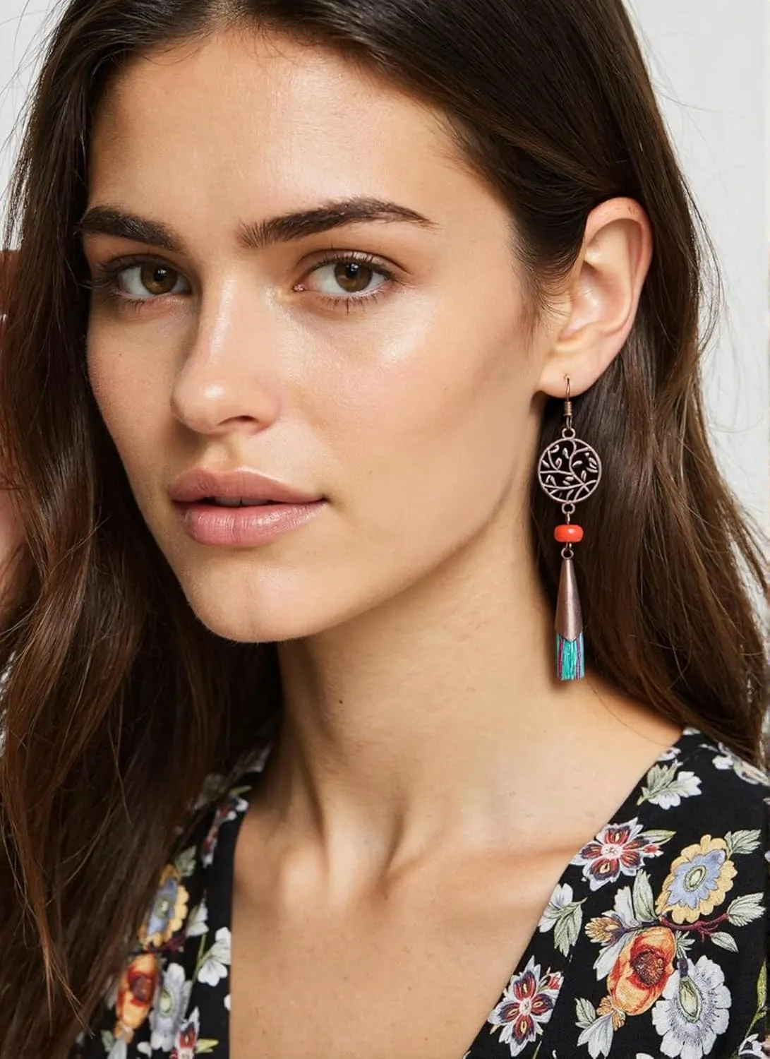 3 Pairs Earrings for women boho African earring Hypoallergenic boho earrings Boho dangle earrings for women Vintage drop hoop dangle earrings
