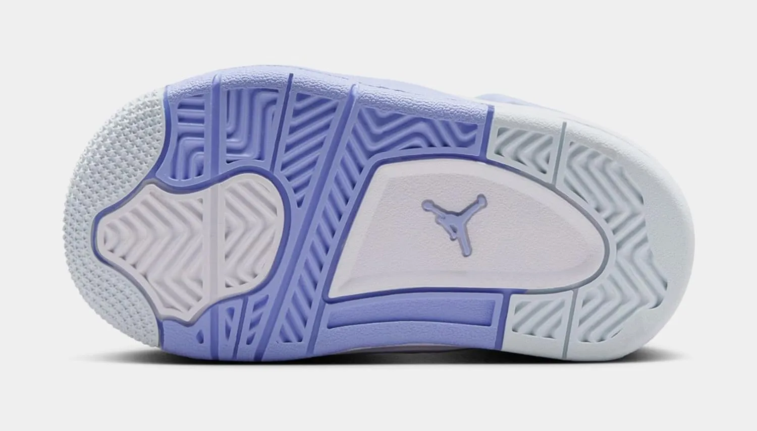 Air Jordan 4 Retro Aluminum Infant Toddler Lifestyle Shoes (White/Aluminum Blue/Tint Oil Green)