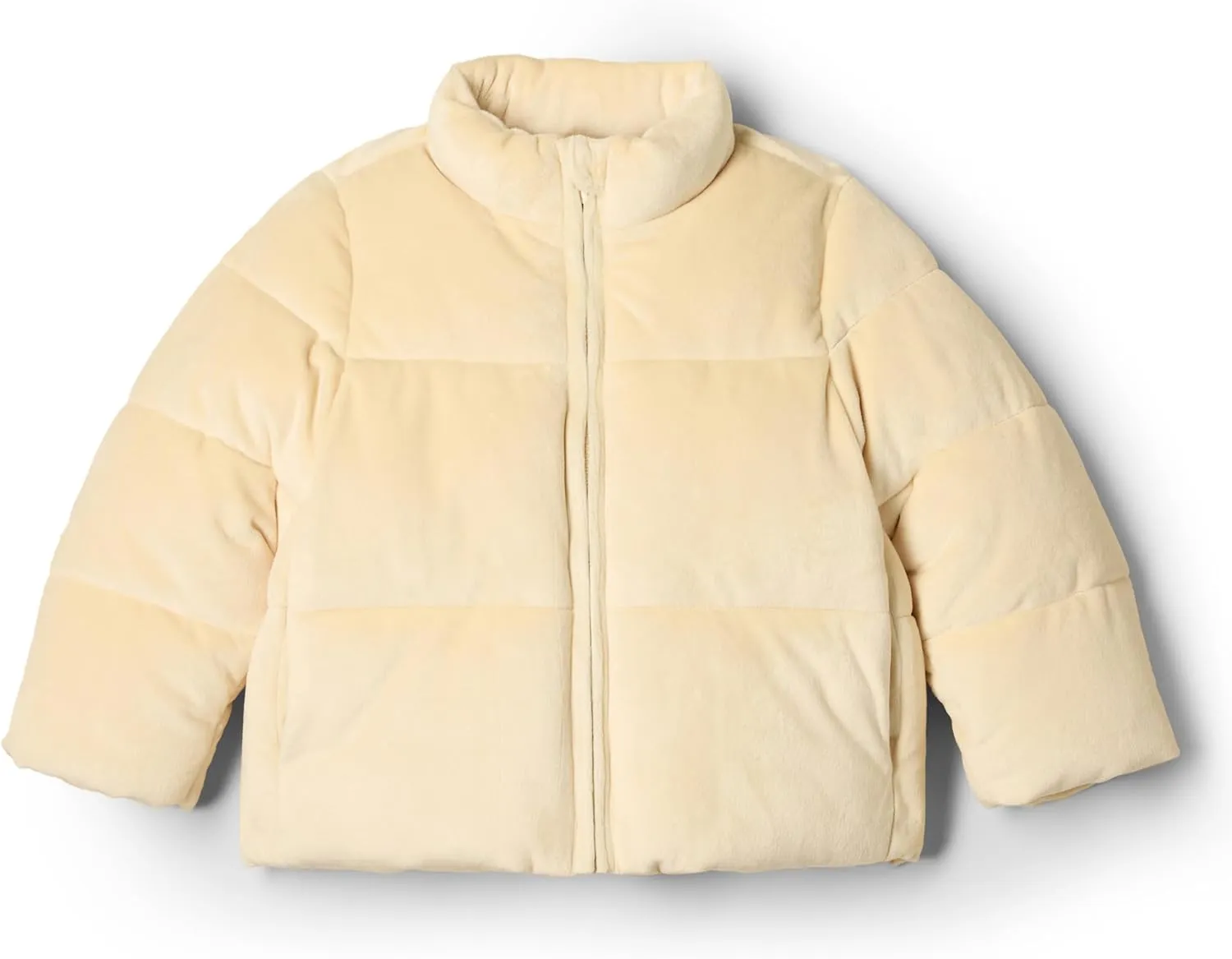Amazon Essentials x Sofia Grainge Toddlers and Baby Girls' Velour Puffer Jacket