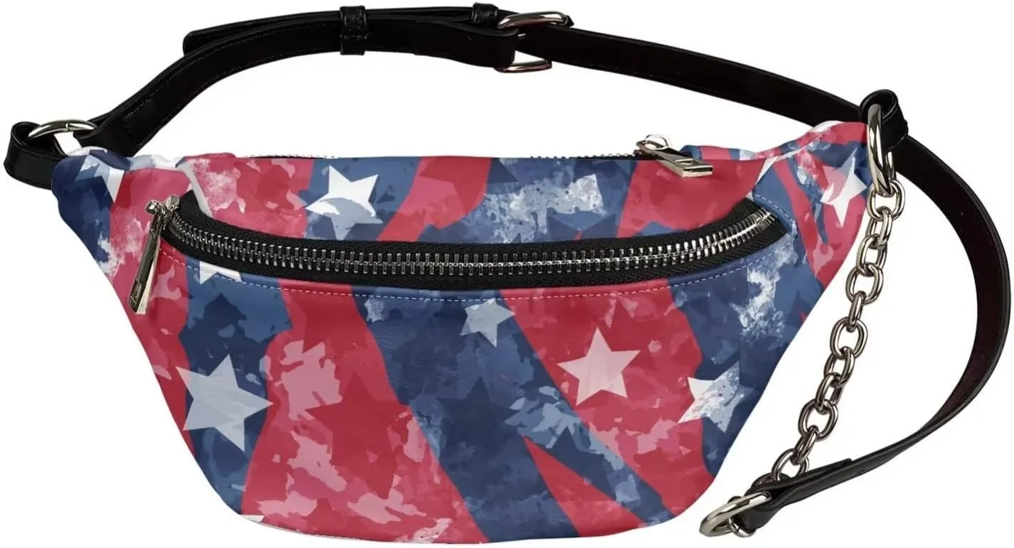 American Flag Shoulder Bag Travel Lightweight PU Shoulder Pouch Bag Stylish and Versatile Cell Phone Purses Travel Pouch for Travel Running Hiking Workout Sports