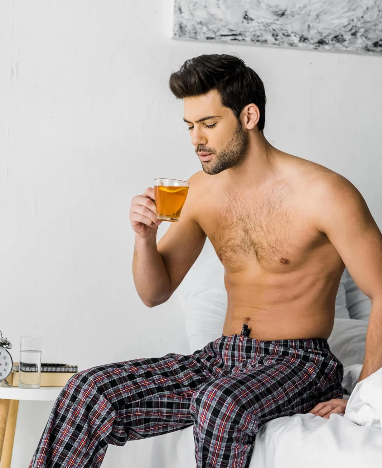 Andrew Scott Men's 3 Pack Cotton Flannel Fleece Brush Pajama Sleep & Lounge Pants