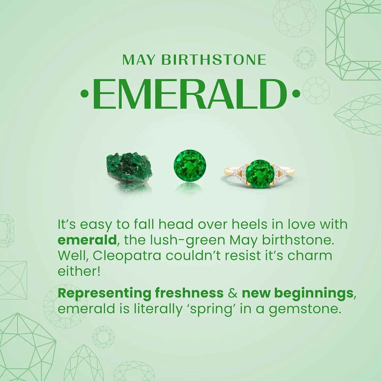 ANGARA Natural Oval Emerald and Diamond Shell Stud Earrings in Silver / 14K Solid Gold/Platinum | May Birthstone, Birthday, Engagement, Anniversary, Wedding Jewelry Gift for Women