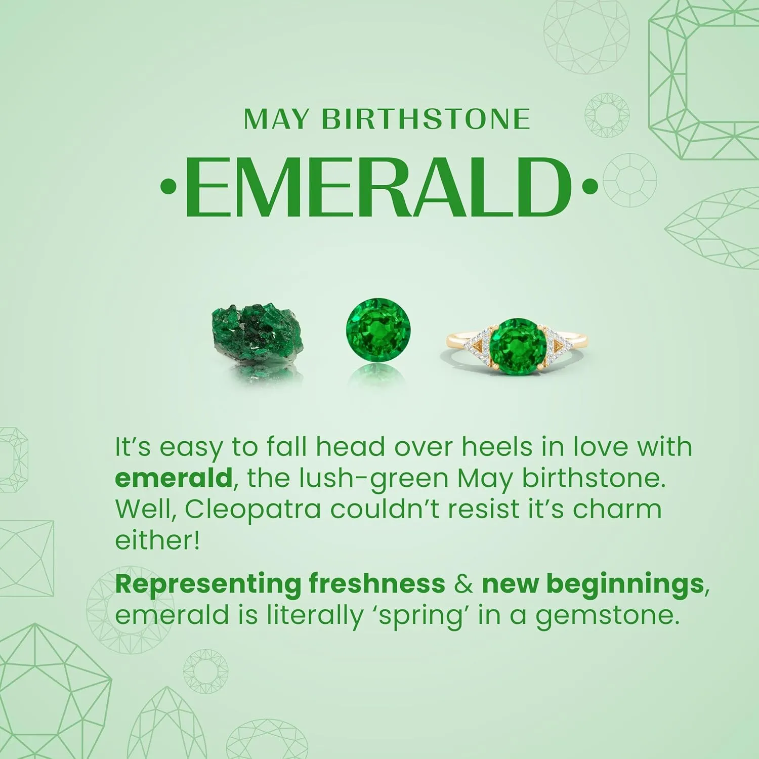 ANGARA Natural Oval Emerald and Diamond Shell Stud Earrings in Silver / 14K Solid Gold/Platinum | May Birthstone, Birthday, Engagement, Anniversary, Wedding Jewelry Gift for Women