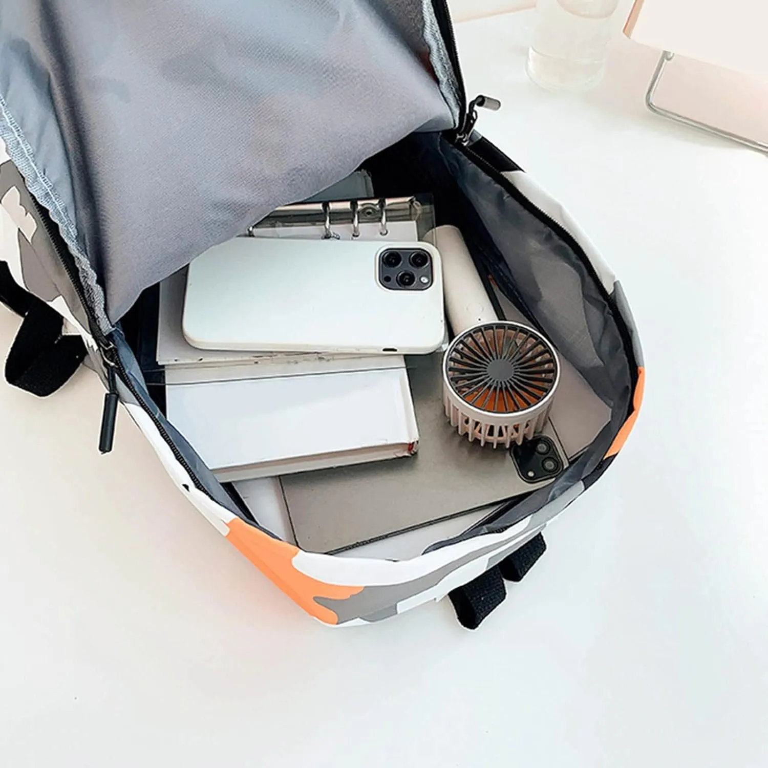Anti Theft Backpack with Secured Zipper Retro Large Capacity Solid Soft Fashion Backpacks Womens Work Backpack(Grey)