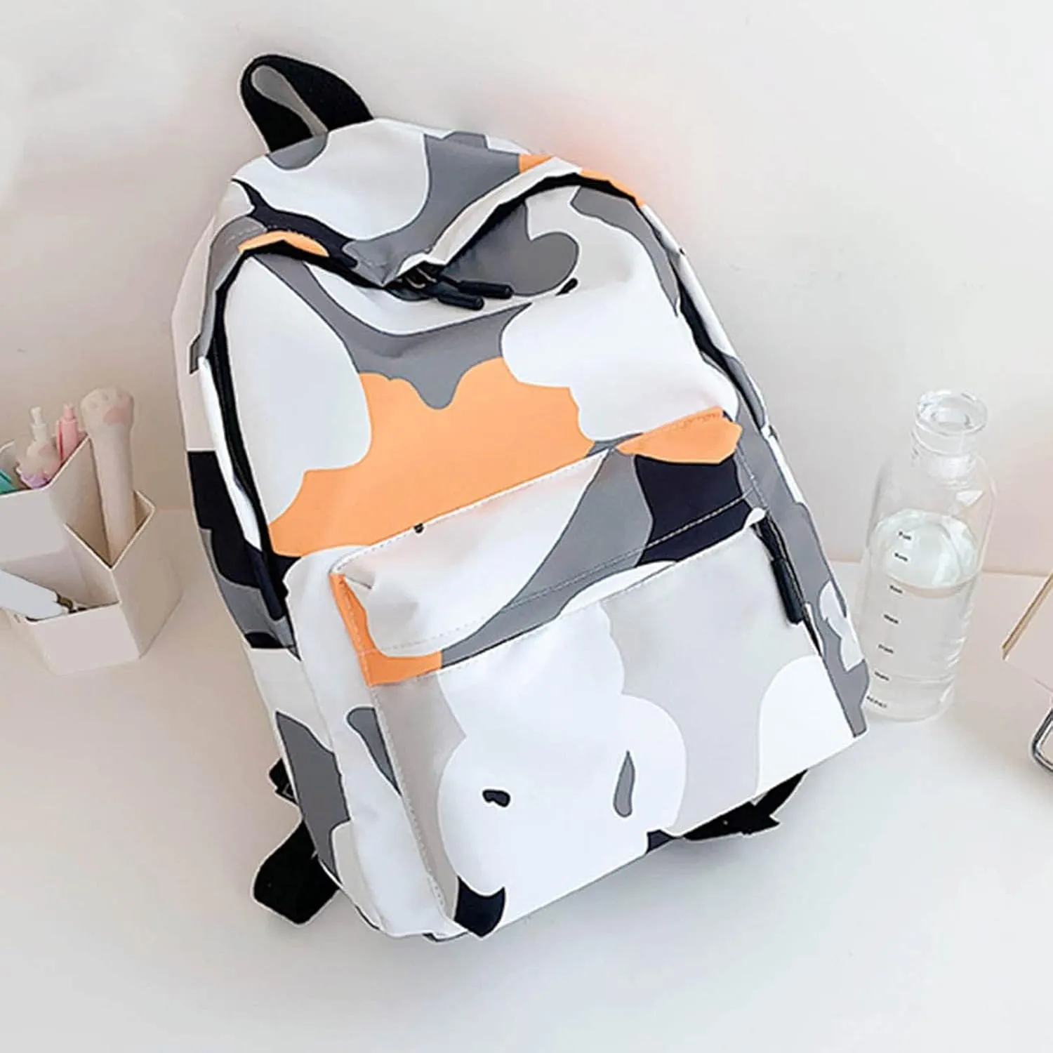 Anti Theft Backpack with Secured Zipper Retro Large Capacity Solid Soft Fashion Backpacks Womens Work Backpack(Grey)