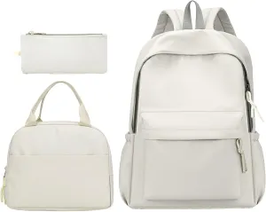 Anti Theft Backpack with Secured Zipper Soft Rucksack Ladies Shoulder Bags Medium Zipper Animal Print Rucksack(White)