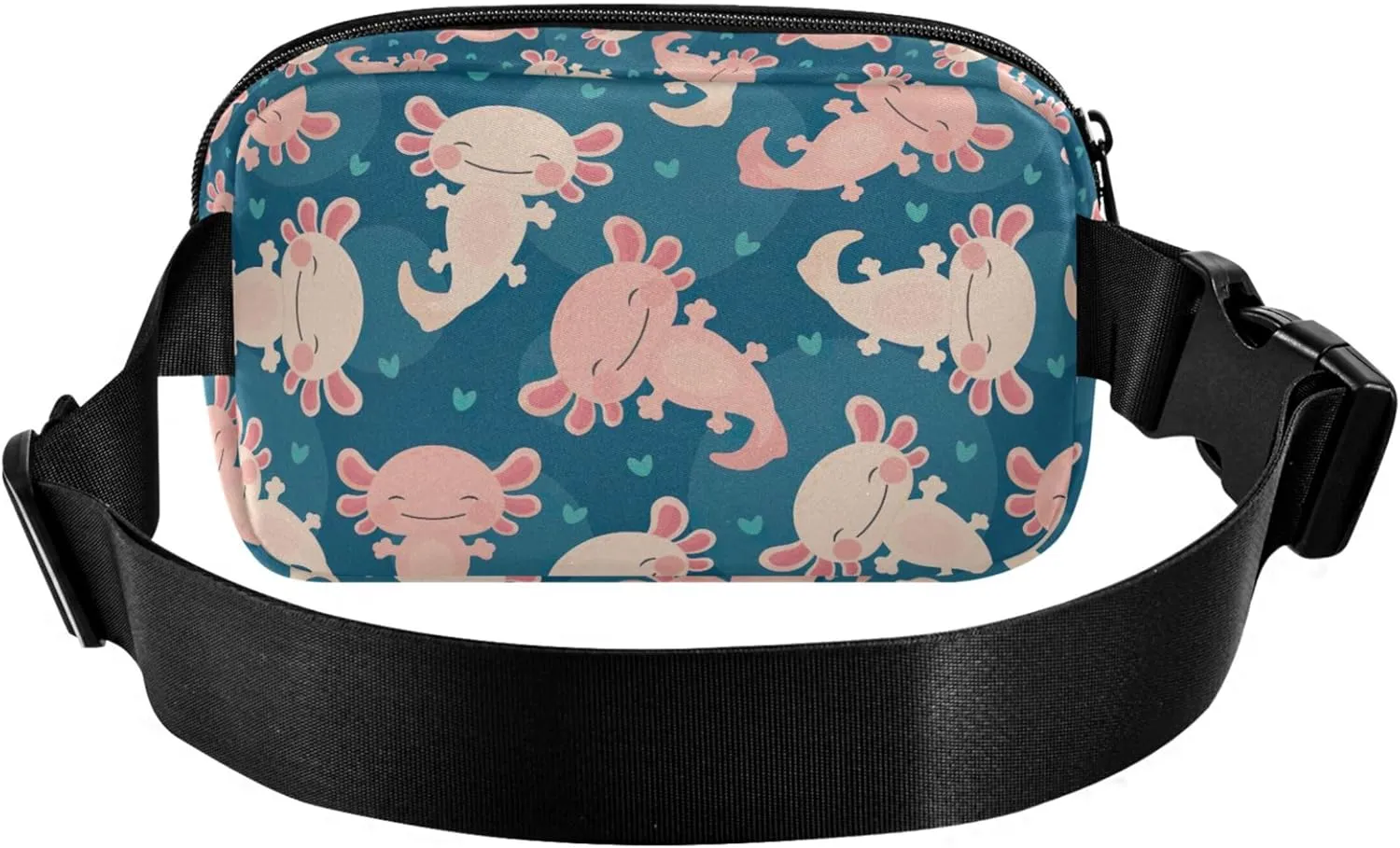 Axolotl Kawaii Amphibian Women Fanny Packs Waterproof Belt Bag Hip Pouch Cute Crossbody Waist Pack