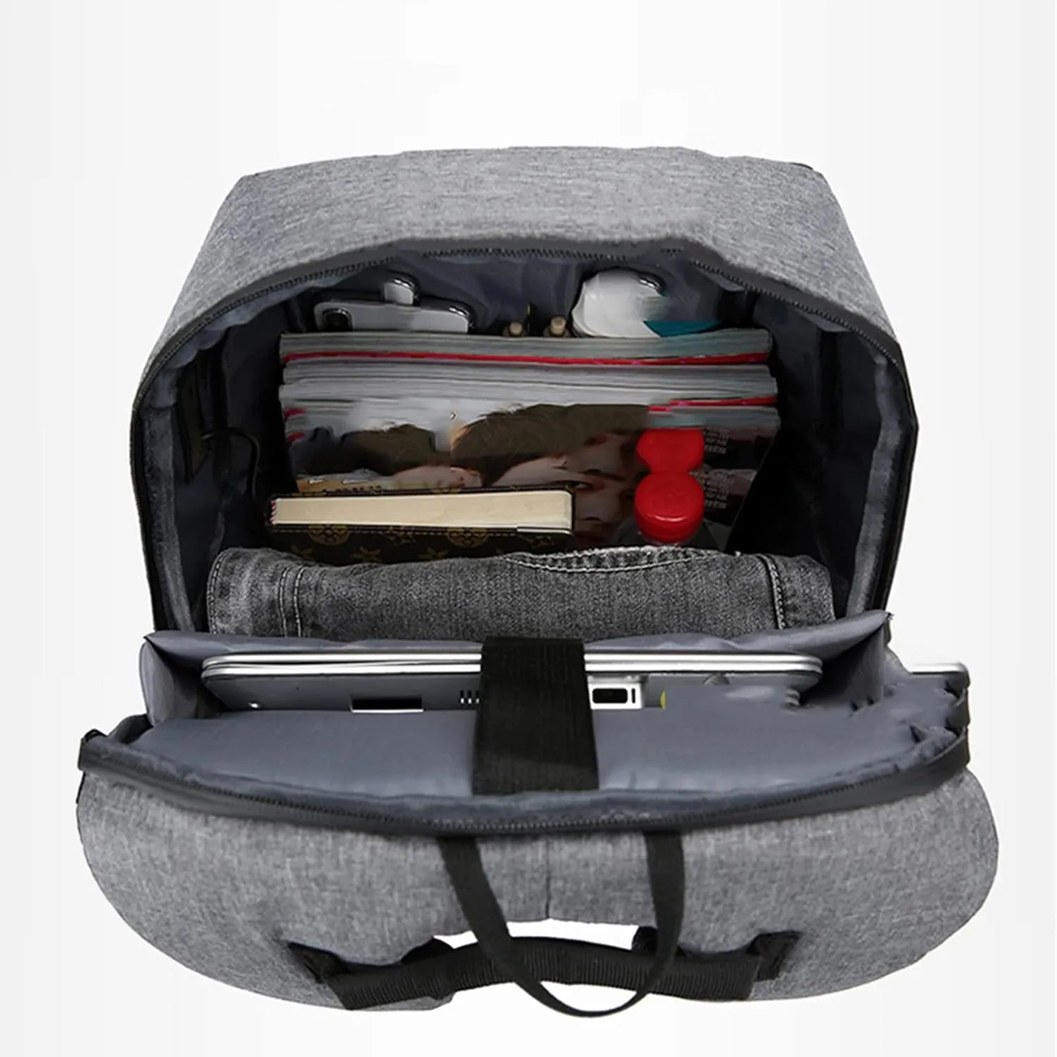 Backpack Purse for Women Medium Size Lightweight Casual Comfortable Shoulder Lunch Bags Small Backpacks Purses(Grey)