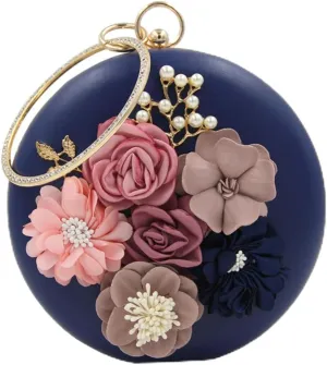 Bags for Women Evening Satin Flower Pearl Clutch Bag for Wedding Party Prom