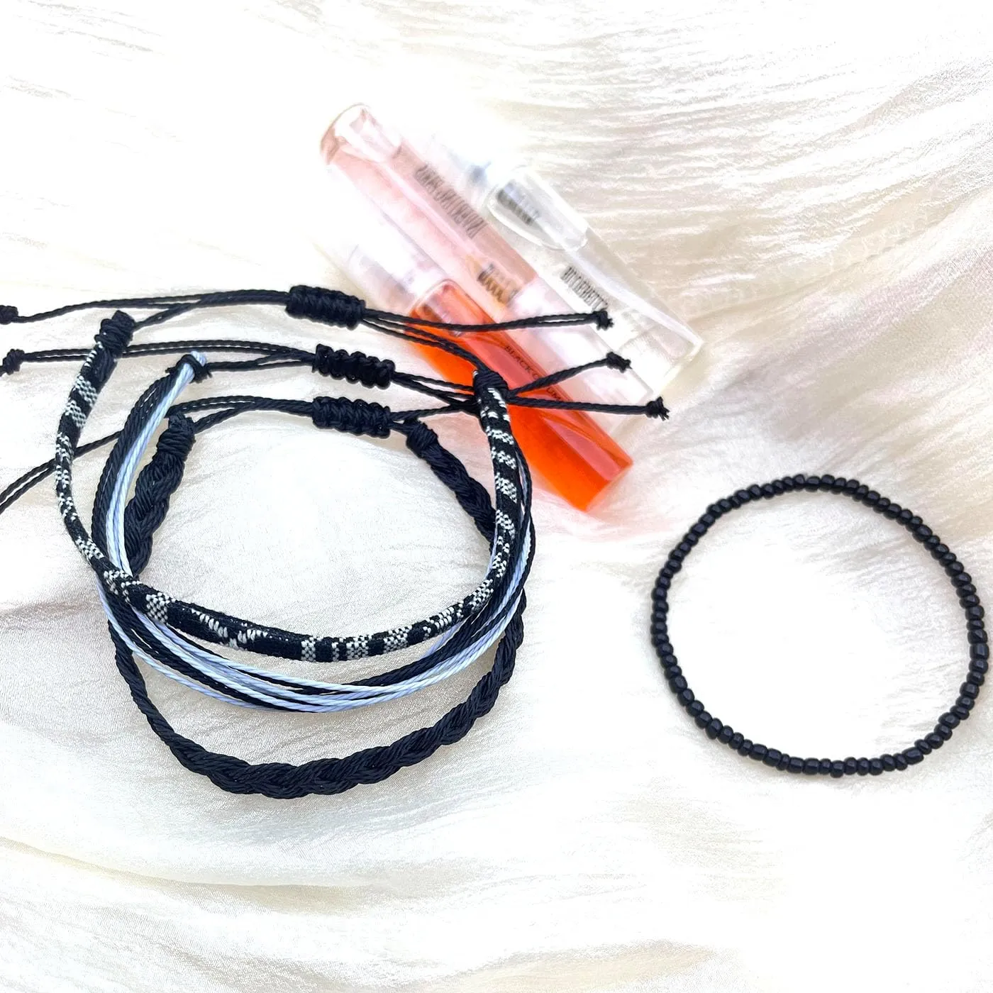 Beach Summer Ankle Bracelet for Women Handmade Braided Adjustable String Anklets Waterproof Surfer Bracelet