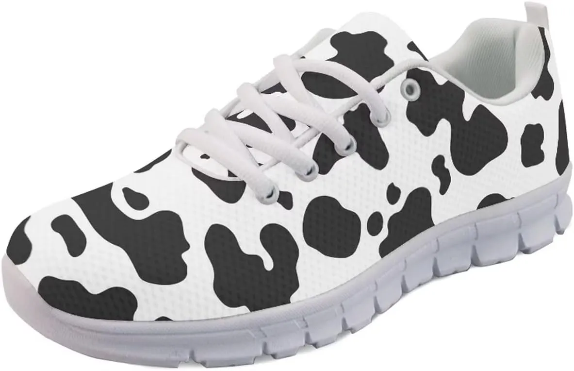 Beginterest Women's Cute Walking Shoe Lightweight Athletic Casual Work Gym Sneakers Polka Dots Solid Leopard Print