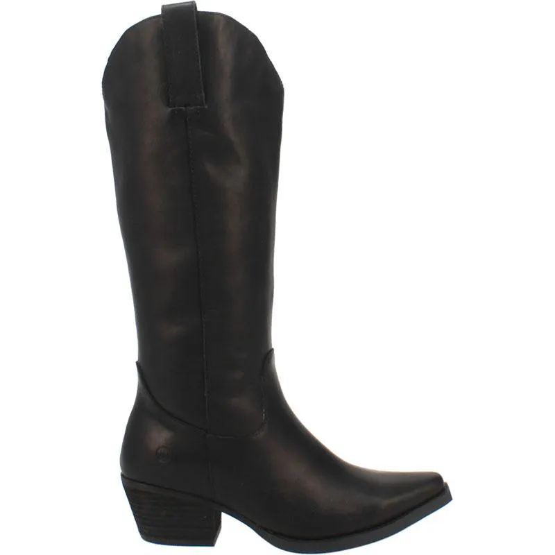 Black 14" Ladies Snip Toe Boot