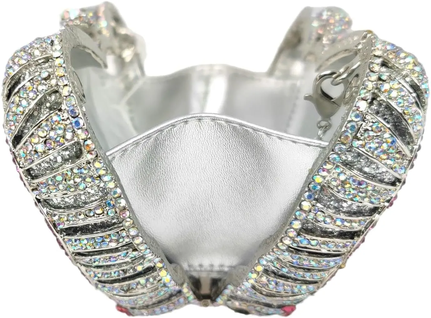 Boutique De FGG Butterfly Clutch Minaudiere Bag Women Rhinestone Evening Handbags Bridal Wedding Crystal Clutch Purse,Mini