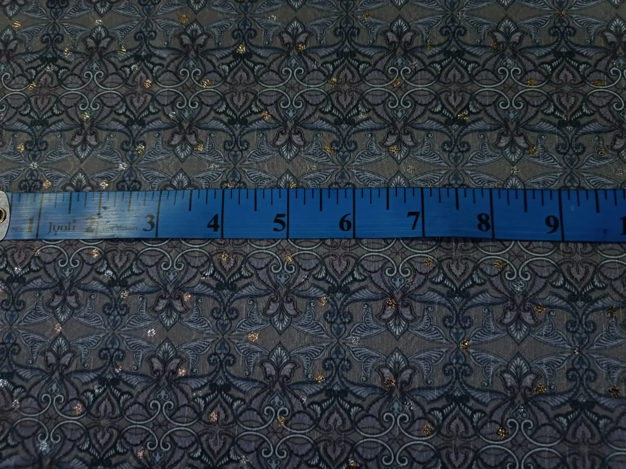 Brocade fabric slate blue and grey color 58" wide BRO892[2]