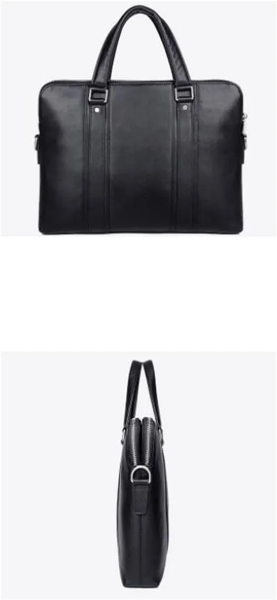 Business Briefcases Mens Handbags Computers Bags Messenger Shoulder Bags Genuine Leather Laptop Bags 15Inch