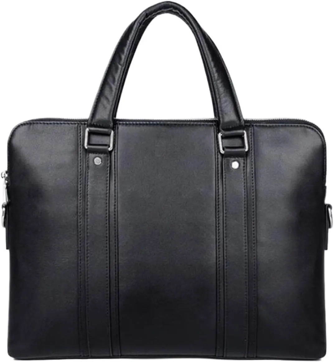 Business Briefcases Mens Handbags Computers Bags Messenger Shoulder Bags Genuine Leather Laptop Bags 15Inch