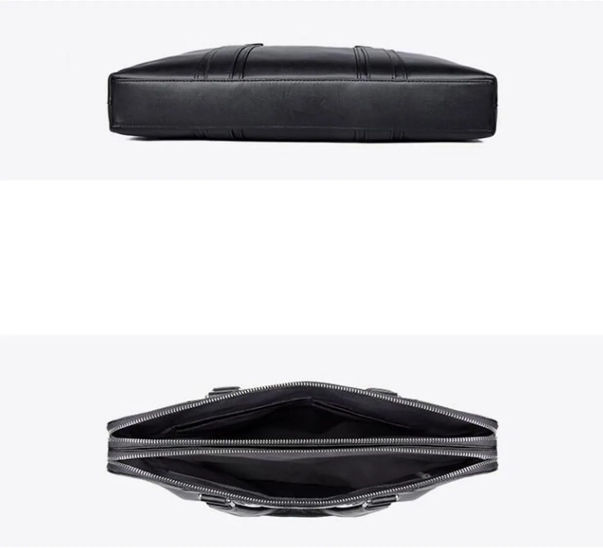 Business Briefcases Mens Handbags Computers Bags Messenger Shoulder Bags Genuine Leather Laptop Bags 15Inch
