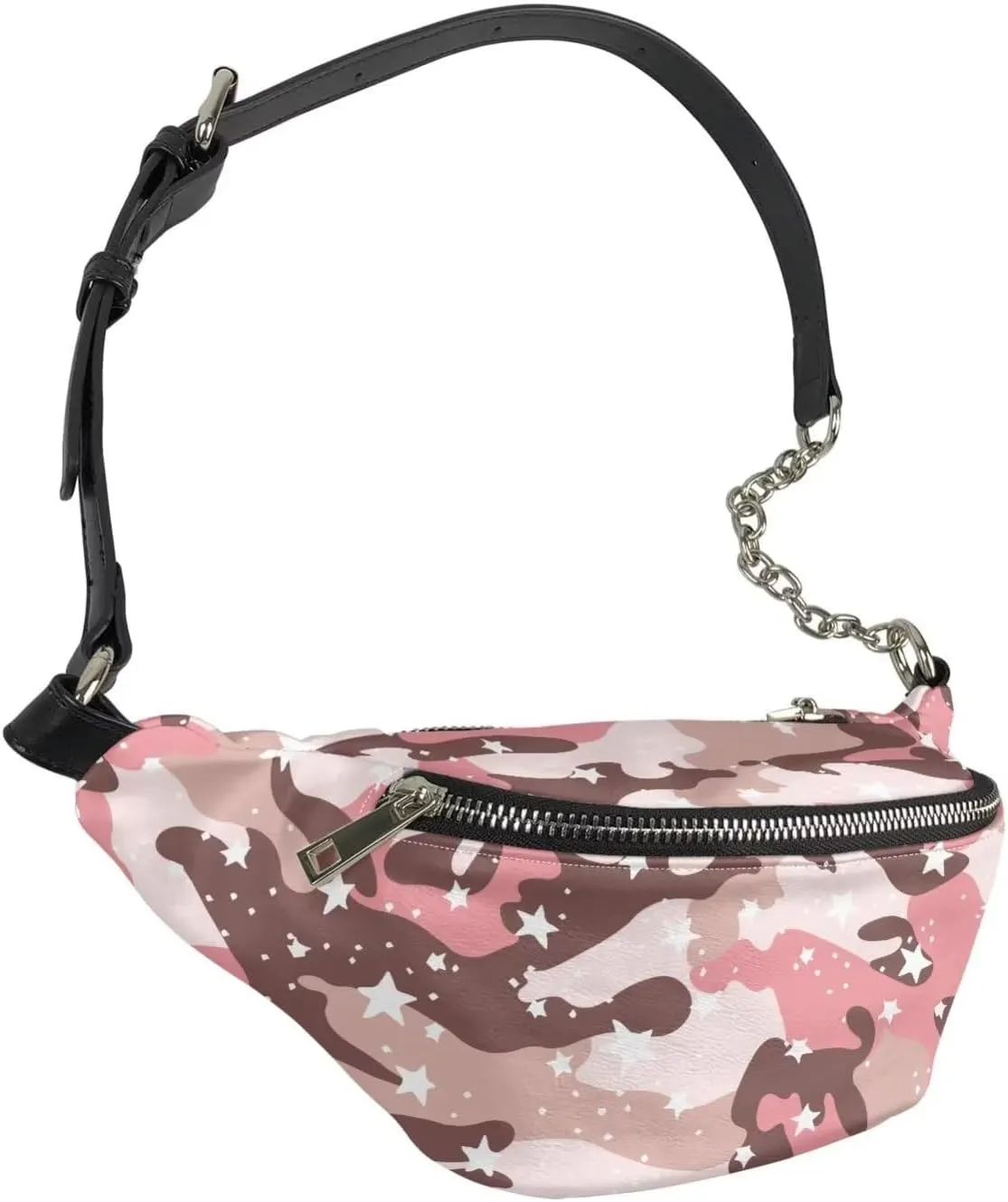 Camo Cross Body Pouch Women Lightweight PU Shoulder Pouch Bag Waterproof Soft Large Crossbody Fanny Pack Carrying All Phones Cards Passports Lipsticks