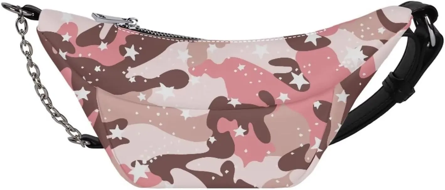 Camo Cross Body Pouch Women Lightweight PU Shoulder Pouch Bag Waterproof Soft Large Crossbody Fanny Pack Carrying All Phones Cards Passports Lipsticks