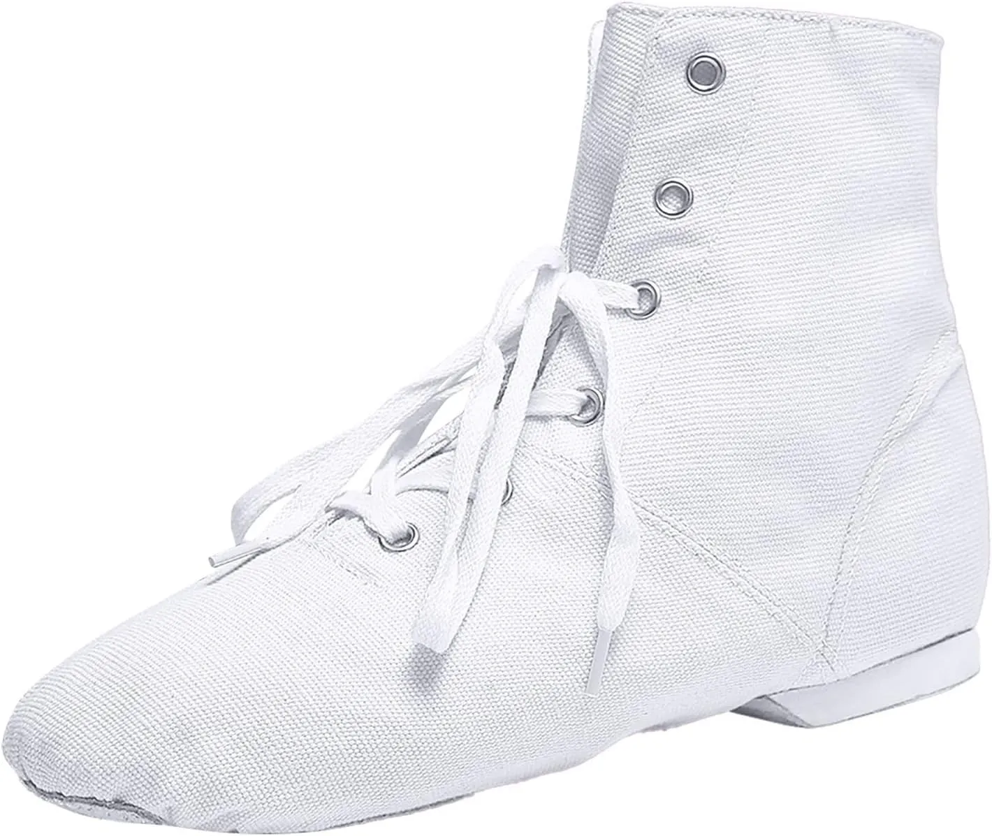 Canvas Lace up Practice Jazz Dance Boots Ankle Boots Split Sole Ballet Dancing Sneakers for Adult Men Women Kid
