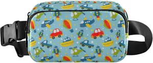 Cartoon Transport Cars Plane Waterproof Women Fanny Packs Hip Pack Belt Bag Funky Travel Waist Pouch