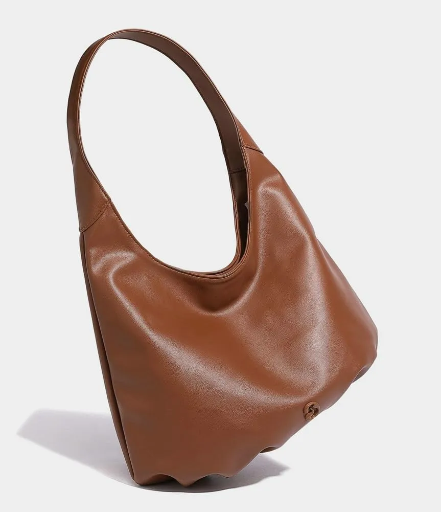 Casual Tote Bag for Women Soft PU Leather Shoulder Bags Fashion Handbag Large Top Handle Purse Working Satchel