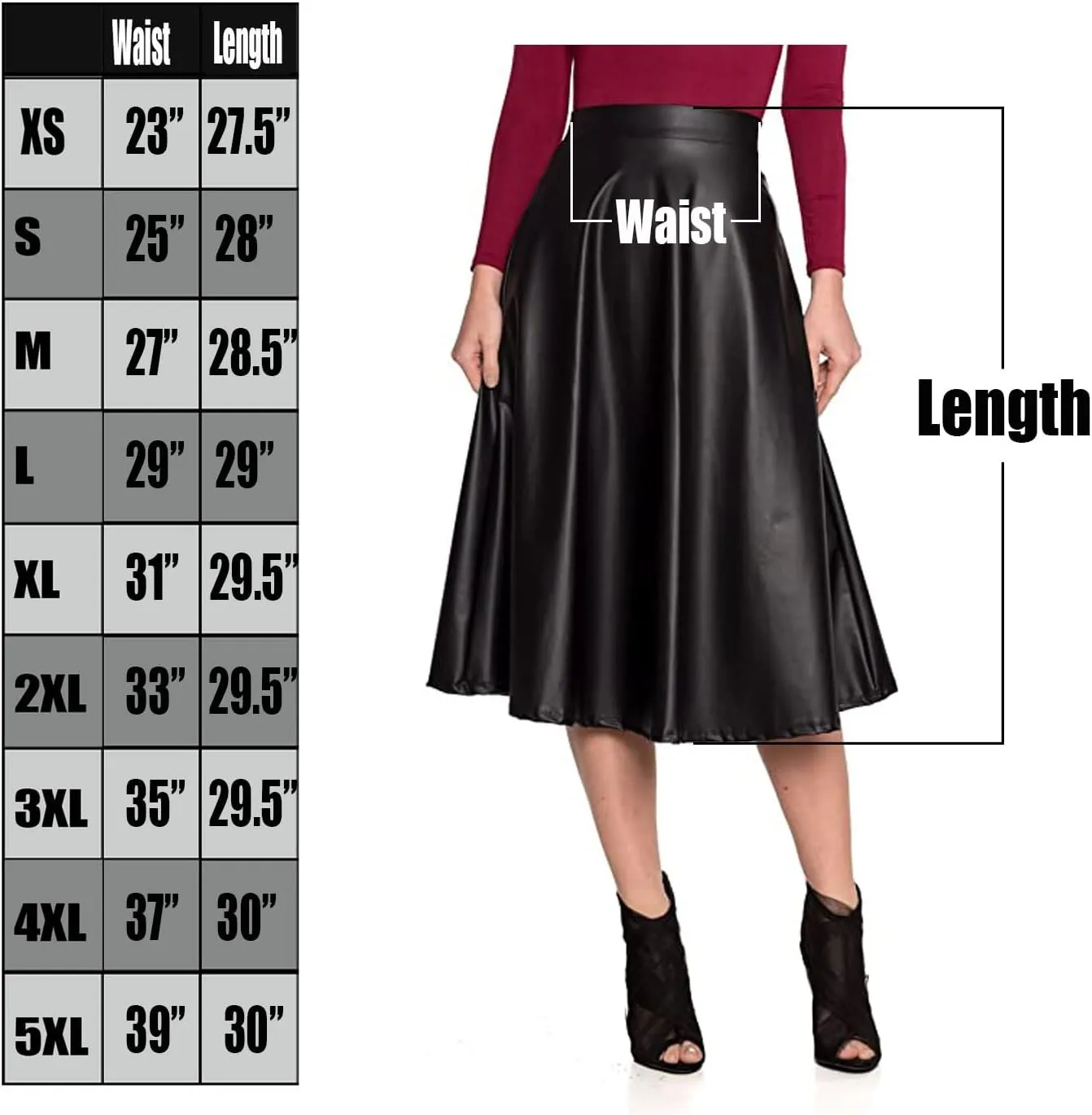 Cemi Ceri Women's J2 Love Faux Leather Flare Skirt