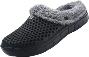 CERYTHRINA Men's Women's Lined Clog Breathable Mesh Lining Indoor Outdoor Walking Garden Clogs Winter Slippers
