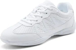 CERYTHRINA Womens Cheerleading Shoes Girls Lace-Up Dance Training Walking Sneakers Gym Yoga Sport Shoes