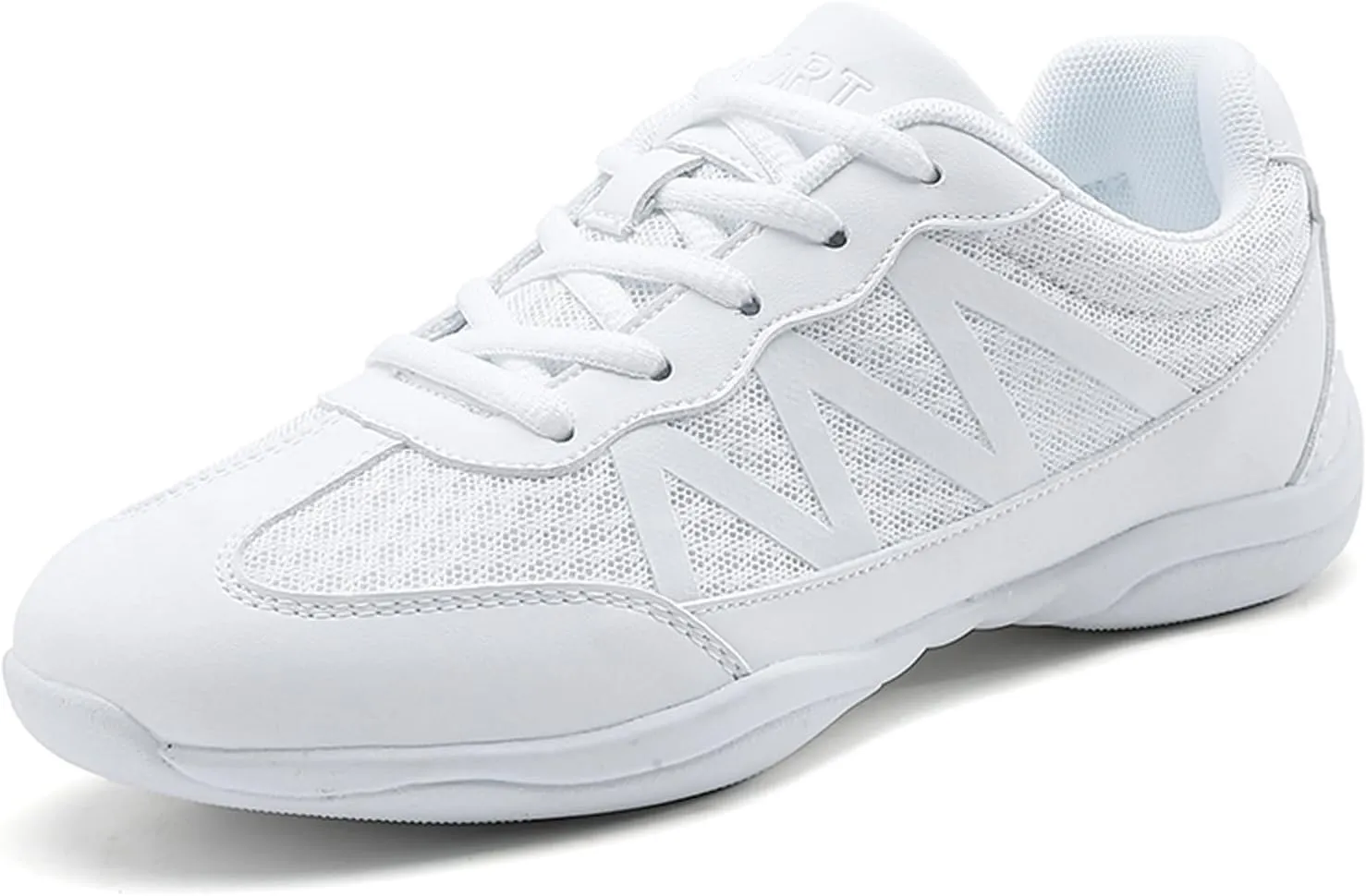 CERYTHRINA Womens Cheerleading Shoes Girls Lace-Up Dance Training Walking Sneakers Gym Yoga Sport Shoes