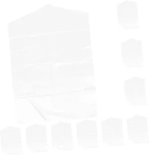 CHILDWEET 10pcs Transparent Hanging Garment Bags for Clothing Storage Pe Dust Covers for Suits Dresses and Coats for Cleaner Use