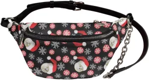 Christmas Kitten Waist Pack Bag Lightweight PU Shoulder Bag Zip Running Travel Belt Cell Phone Purses Travel Pouch for Running Hiking Workout Dog Walking Outdoors