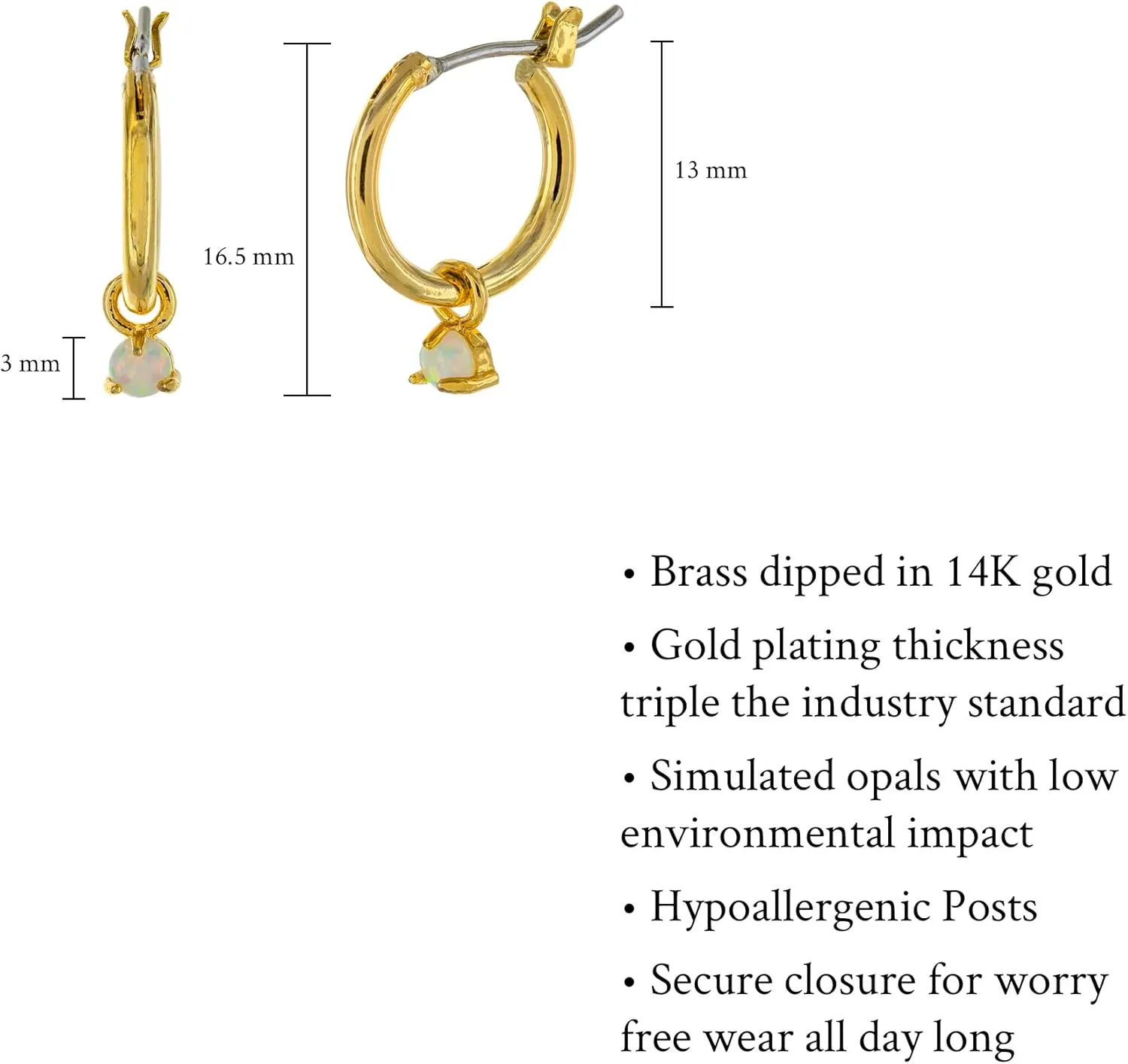 Columbus 14K Gold Plated Charm Huggie Hoop Earrings - Butterfly Earrings - Pearl Drops - Cowry Shell Dangle Earrings Heart Charm Huggies for Women