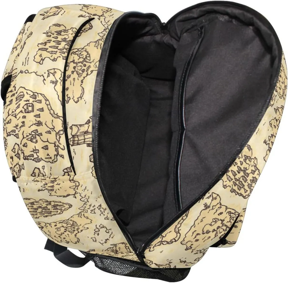Cool Backpacks for Teacher Nurse Waterproof Carry On Backpacks with Chest Strap Gift Men & Women Vintage Game Map