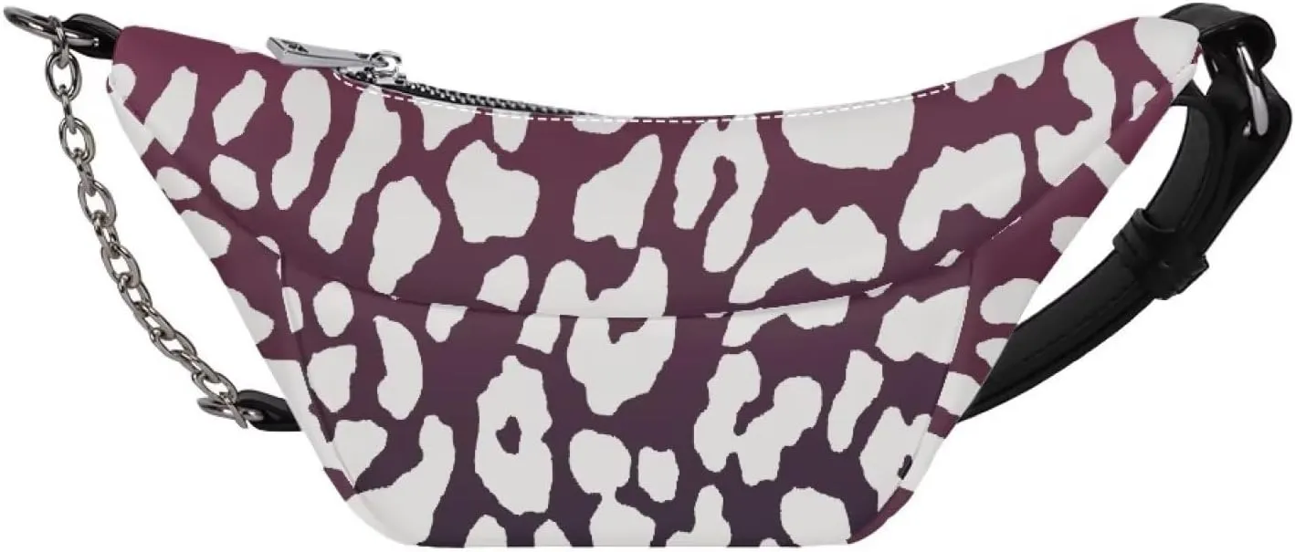 Cow Print Cross Body Pouch Women Lightweight PU Cell Phone Purses Travel Pouch with Pocket Large Crossbody Fanny Pack Carrying All Phones Cards Passports Lipsticks
