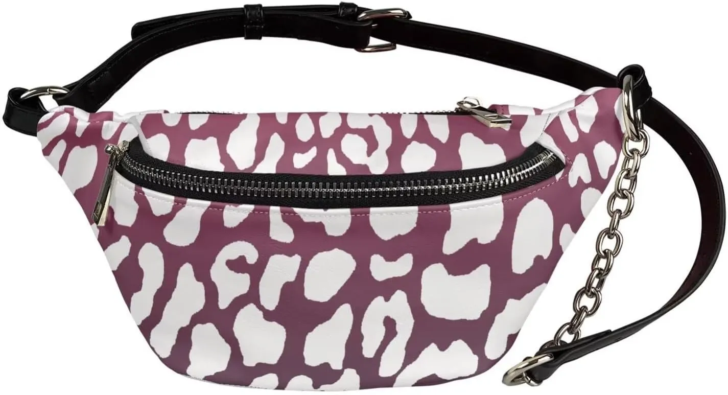 Cow Print Cross Body Pouch Women Lightweight PU Cell Phone Purses Travel Pouch with Pocket Large Crossbody Fanny Pack Carrying All Phones Cards Passports Lipsticks