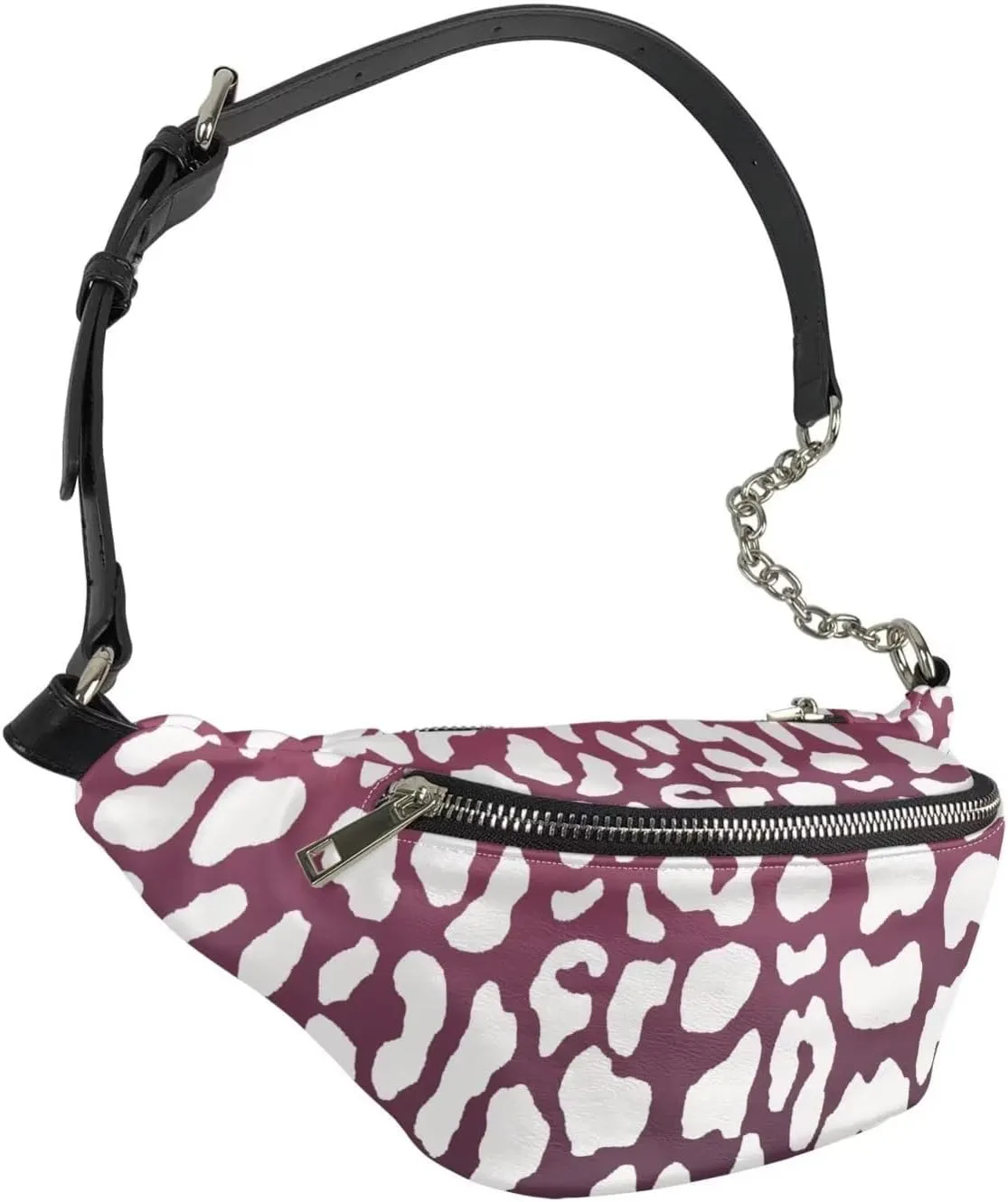 Cow Print Cross Body Pouch Women Lightweight PU Cell Phone Purses Travel Pouch with Pocket Large Crossbody Fanny Pack Carrying All Phones Cards Passports Lipsticks