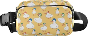 Custom Cartoon Duck Cute Fanny Packs Women Waterproof Belt Bag Hip Pack Bright Colored Cross Body Waist Purse