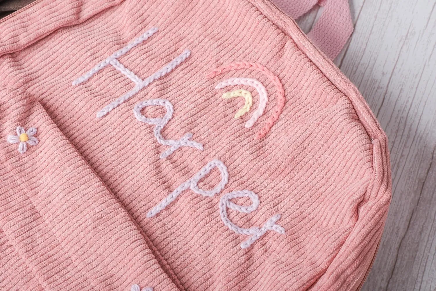 Customizable Corduroy Backpack with Name Embroidery - Lightweight, Perfect for School Trips and Laptop Carrying (Green)