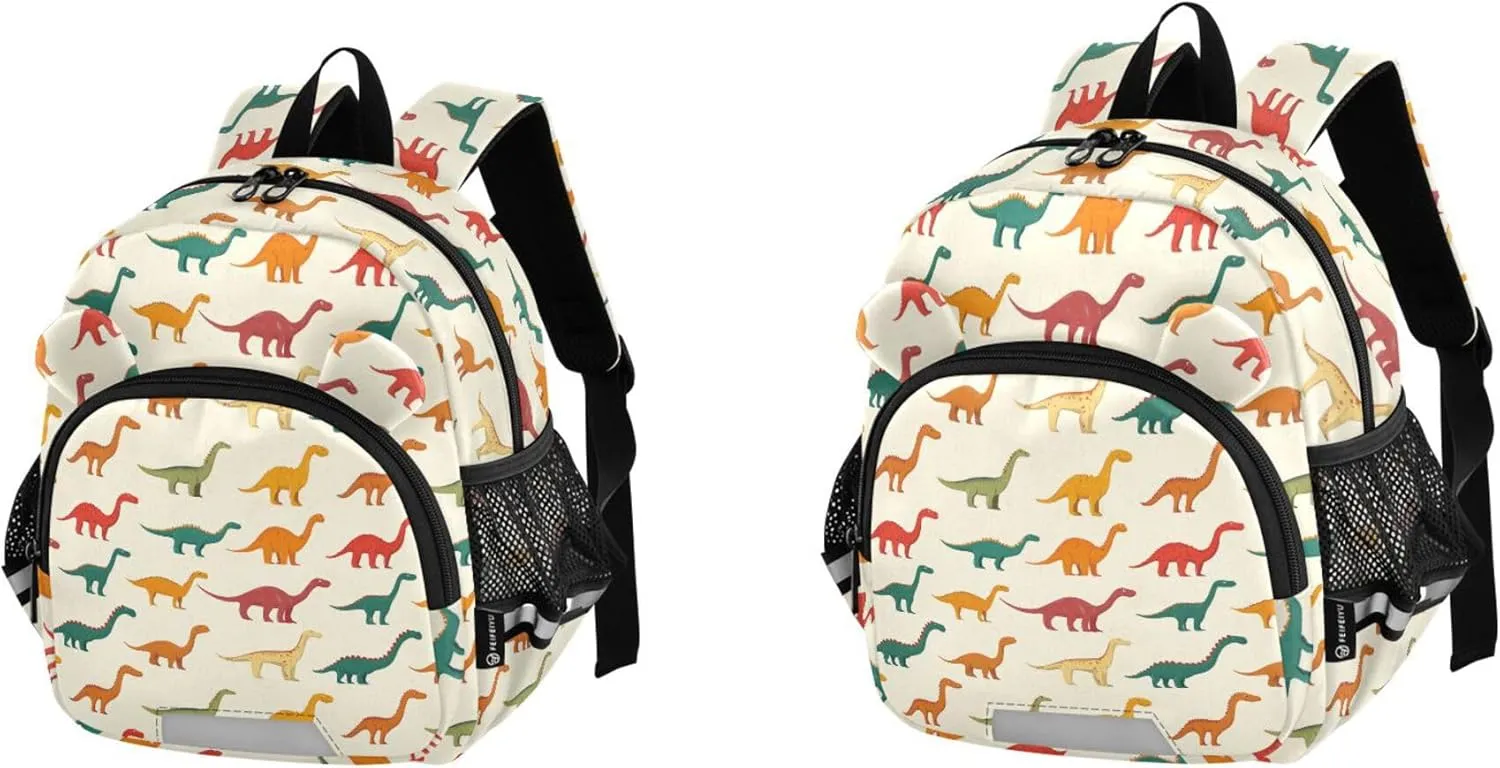 Cute Ears Cute Kid Backpack Leash Boy's/Girl's Anti-Lost Personalized Bookbag Decorations with Reflective Strip S Cartoon Dinosaur Brachiosaurus