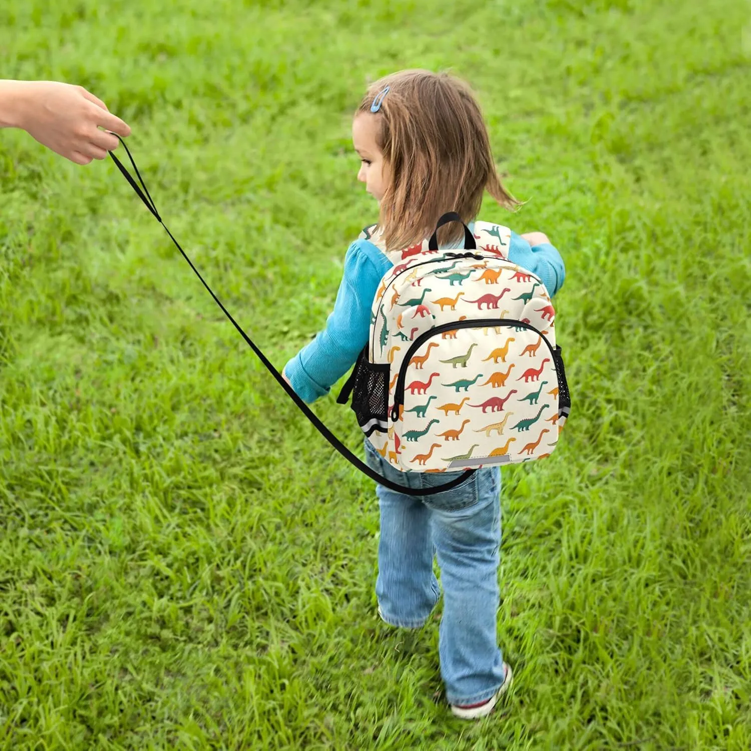 Cute Ears Cute Kid Backpack Leash Boy's/Girl's Anti-Lost Personalized Bookbag Decorations with Reflective Strip S Cartoon Dinosaur Brachiosaurus