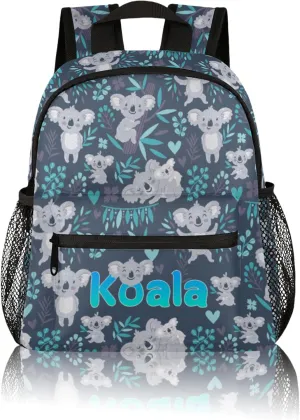 Cute Koala School Backpacks for Girls Boys Teens, Kindergarten Elementary Kids Toddler Bookbag Mochilas Escolares Para Nias 12in Mini Preschool Cute Animals Travel Backpack