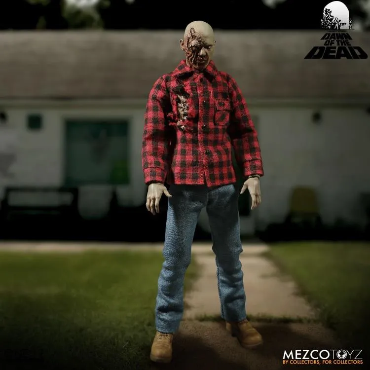 Dawn of the Dead One:12 Collective boxed action figure set Plaid Shirt & Flyboy Zombie by Mezco