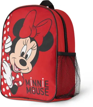 Disney Travel Backpack for Kids Toddlers Girls Backpack with Water Bottle Pocket Nursery Preschool Holidays Girls Gifts (Red Minnie)